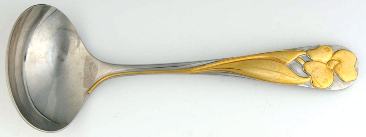 Adena (Stainless, Gold Accent) Solid Gravy Ladle by Yamazaki-1