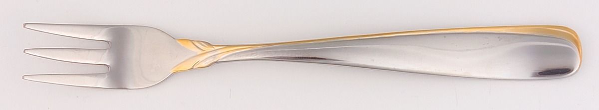 Affair-Gold (Stainless, Gold Accent) Cocktail/Seafood Fork by Yamazaki-1