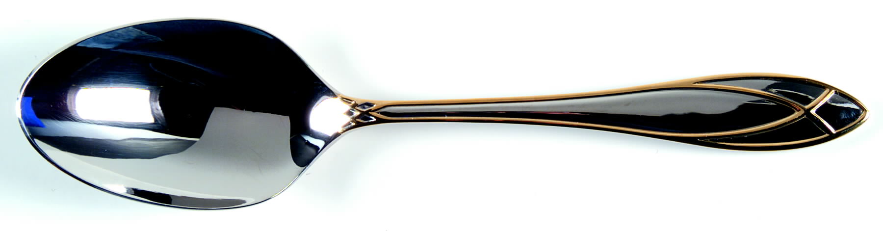 Alexandra (Stainless, Gold Accent) Tablespoon (Serving Spoon) by Yamazaki-1