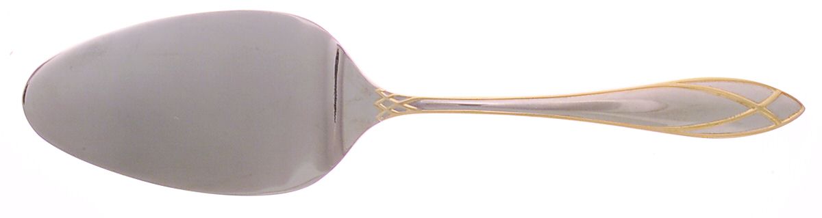 Alexandra (Stainless, Gold Accent) Solid Pastry Server by Yamazaki-1