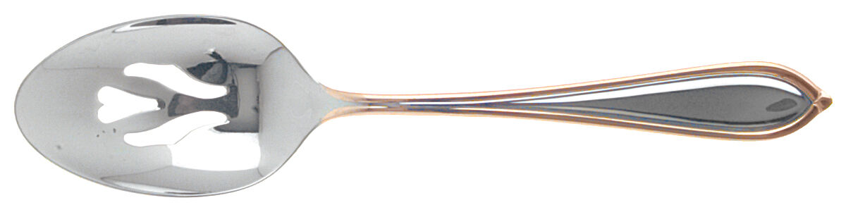 Ariana-Gold (Stainless, Gold Accent) Pierced Tablespoon (Serving Spoon) by Yamazaki-1