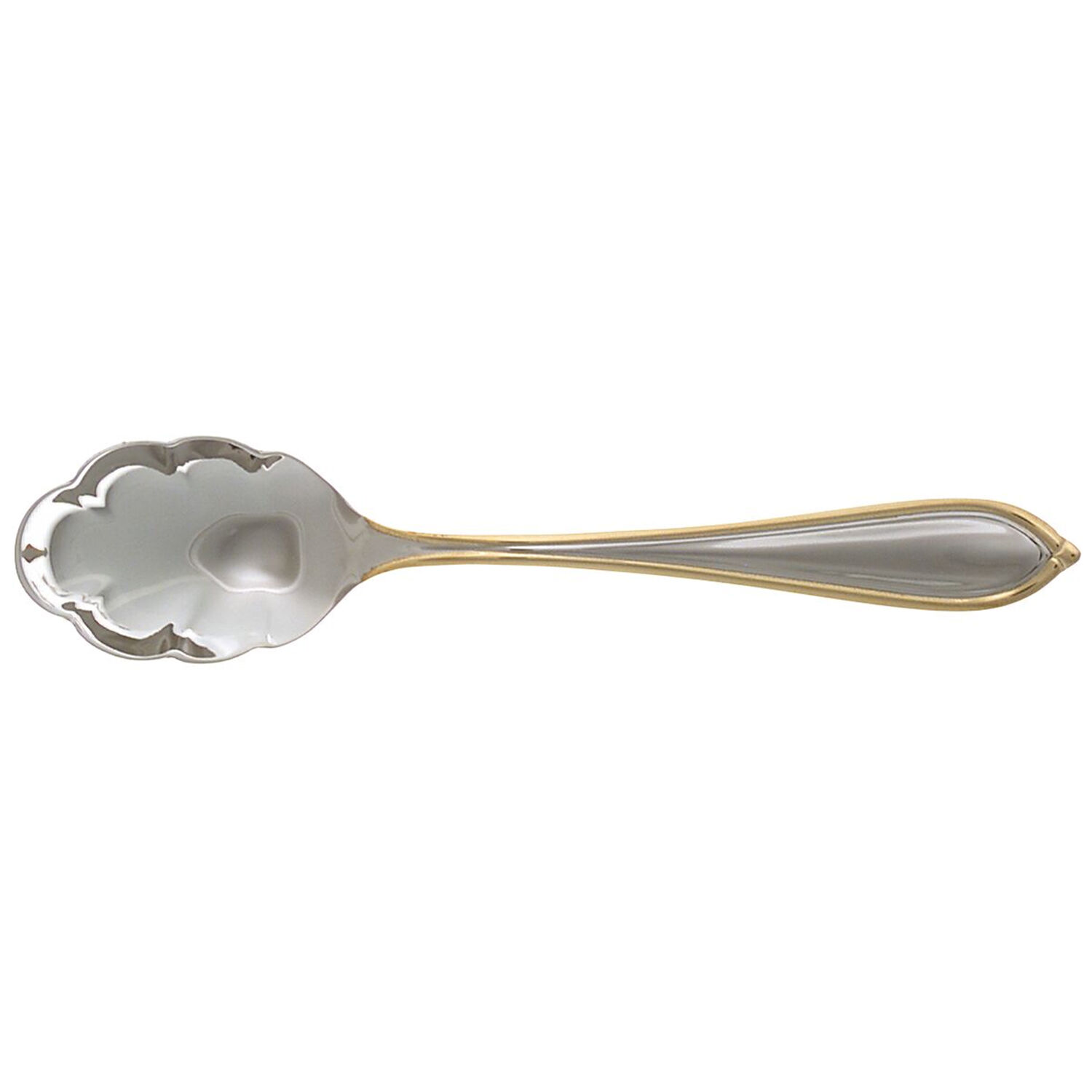 Ariana-Gold (Stainless, Gold Accent) Sugar Shell Spoon by Yamazaki-1