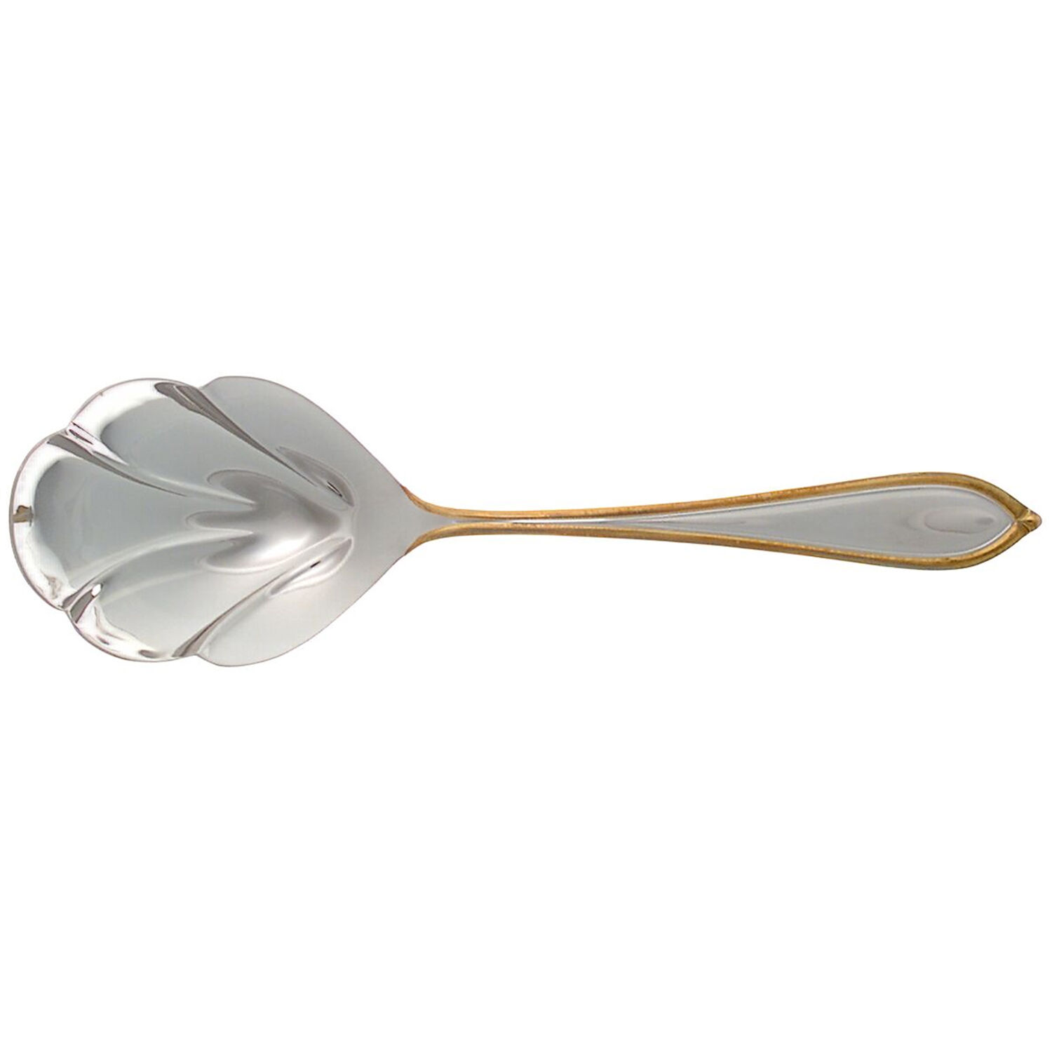 Ariana-Gold (Stainless, Gold Accent) Solid Serving Spoon by Yamazaki-1