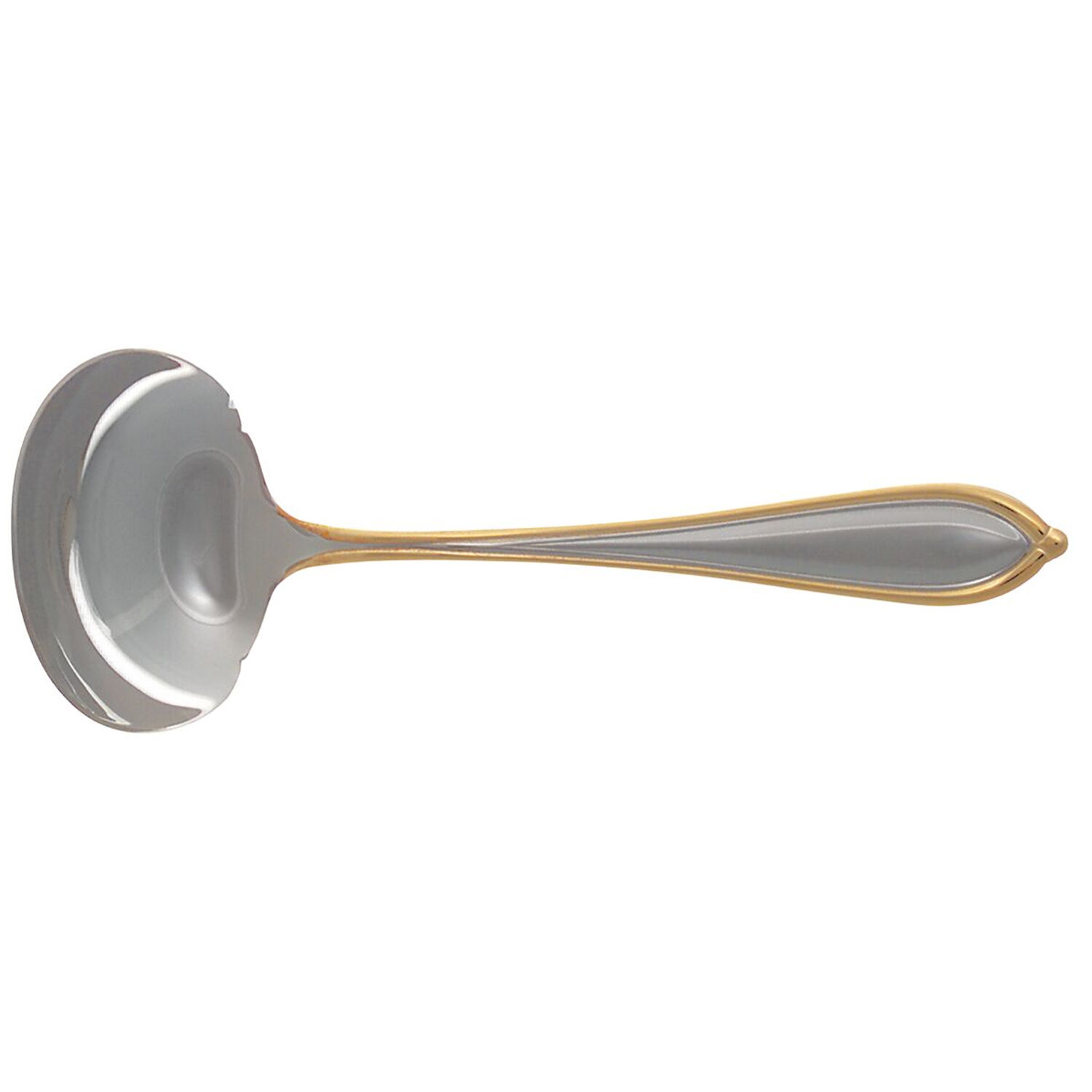 Ariana-Gold (Stainless, Gold Accent) Solid Gravy Ladle by Yamazaki-1