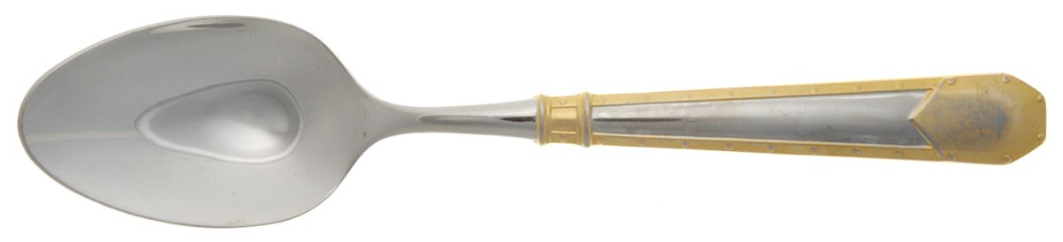 Axis-Gold (Stainless, Gold Accent) Place/Oval Soup Spoon by Yamazaki-1