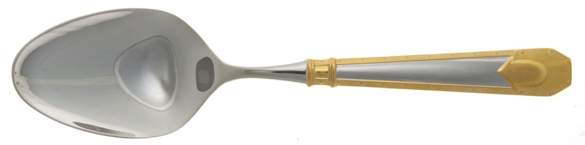 Axis-Gold (Stainless, Gold Accent) Solid Serving Spoon by Yamazaki-1