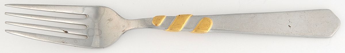 Balteus (Stainless, Gold Accent) Individual Salad Fork by Yamazaki-1