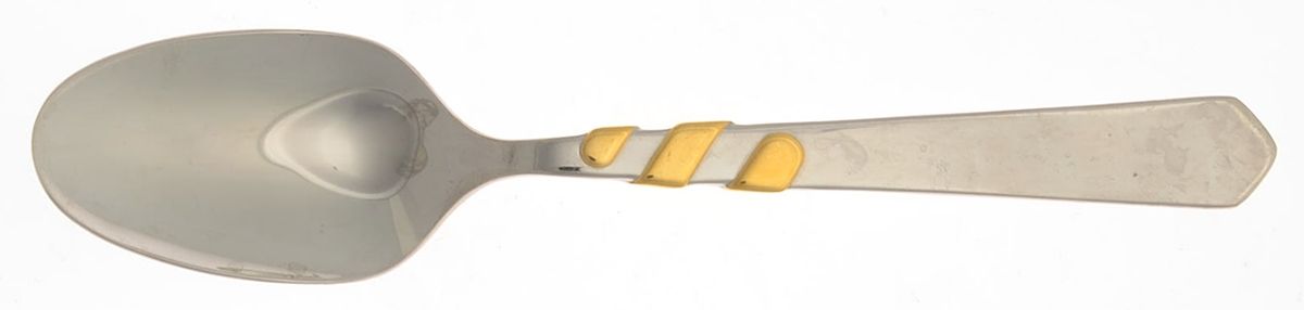 Balteus (Stainless, Gold Accent) Place/Oval Soup Spoon by Yamazaki-1