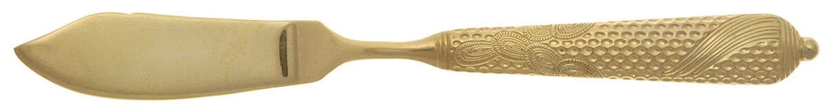 Byzantine (Gold Electroplate) Flat Handle Master Butter Knife by Yamazaki-1