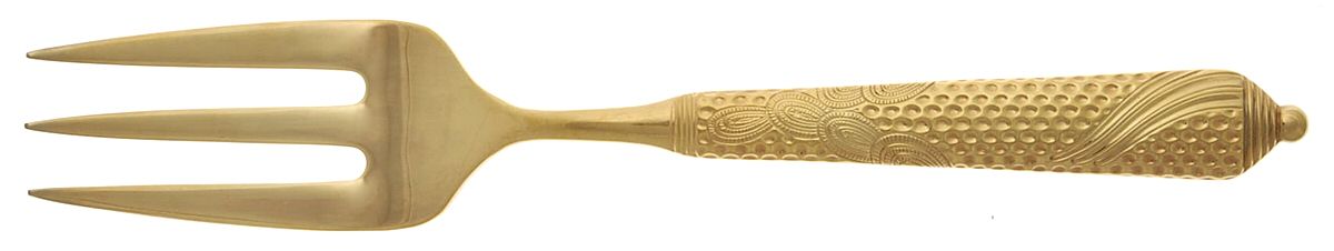 Byzantine (Gold Electroplate) Solid Serving Fork by Yamazaki-1