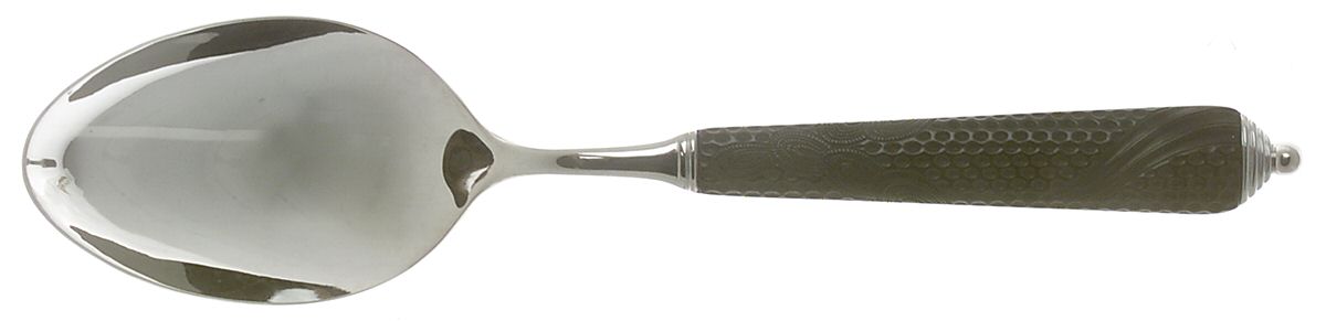 Byzantine (Stainless, Black Handle) Tablespoon (Serving Spoon) by Yamazaki-1