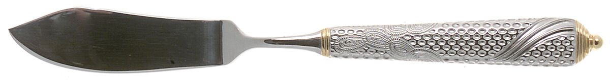 Byzantine (Stainless-Gold Accent) Flat Handle Master Butter Knife by Yamazaki-1
