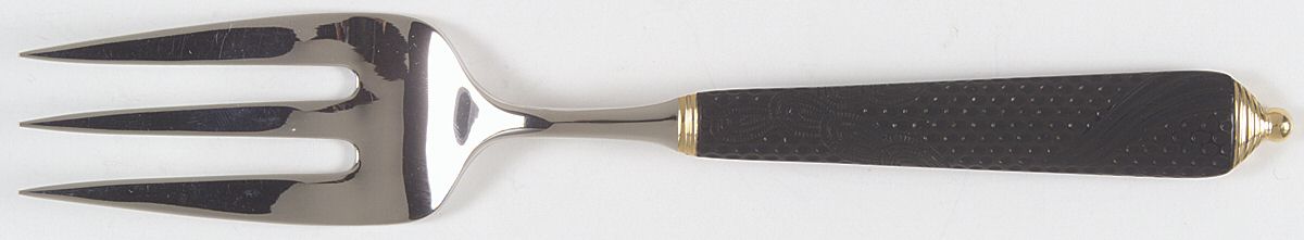 Byzantine-Black-Gold (Stainless, Black, Gold) Solid Serving Fork by Yamazaki-1