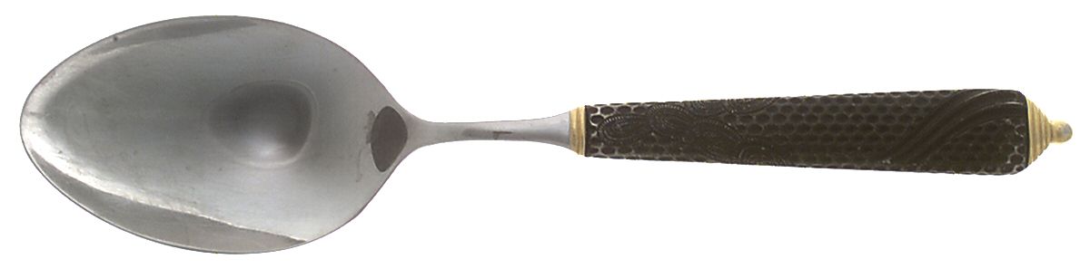 Byzantine-Black-Gold (Stainless, Black, Gold) Solid Serving Spoon by Yamazaki-1