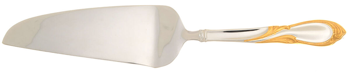 Cache (Stainless-Gold Accent) Pie and Cake Server with Stainless Blade HC by Yamazaki-1