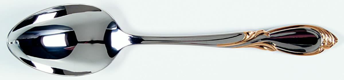 Cache (Stainless-Gold Accent) Tablespoon (Serving Spoon) by Yamazaki-1