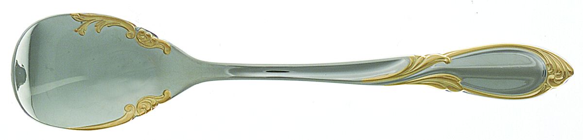 Cache (Stainless-Gold Accent) Sugar Spoon by Yamazaki-1