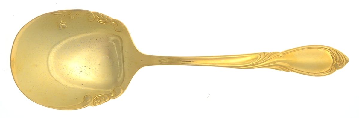 Cache-24k (Gold Electroplate) Solid Serving Spoon by Yamazaki-1