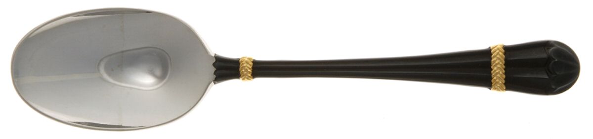 Carouselle-Black (Stainless, Gold Accent) Five O'Clock Teaspoon by Yamazaki-1