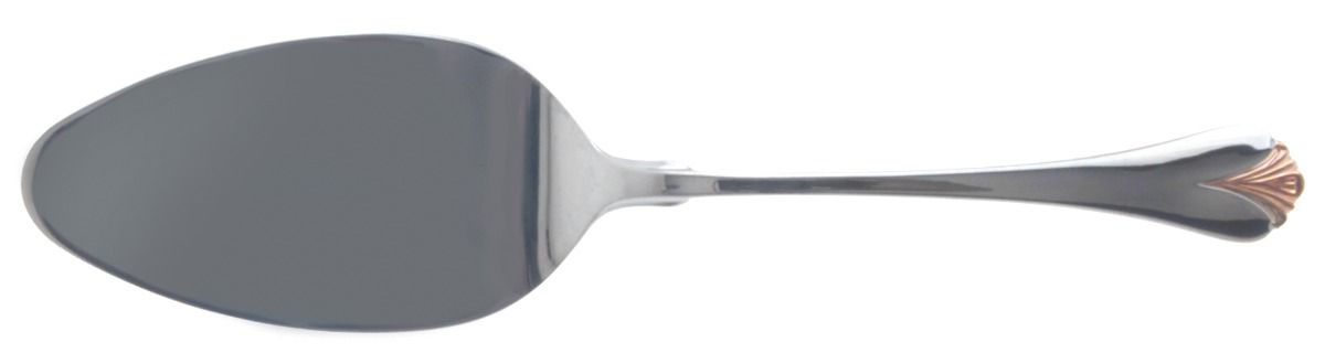 Cara (Stainless, Gold Accent) Solid Pastry Server by Yamazaki-1