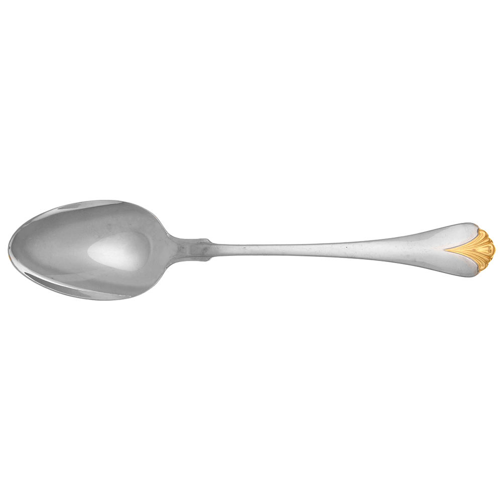 Cara (Stainless, Gold Accent) Place/Oval Soup Spoon by Yamazaki-1