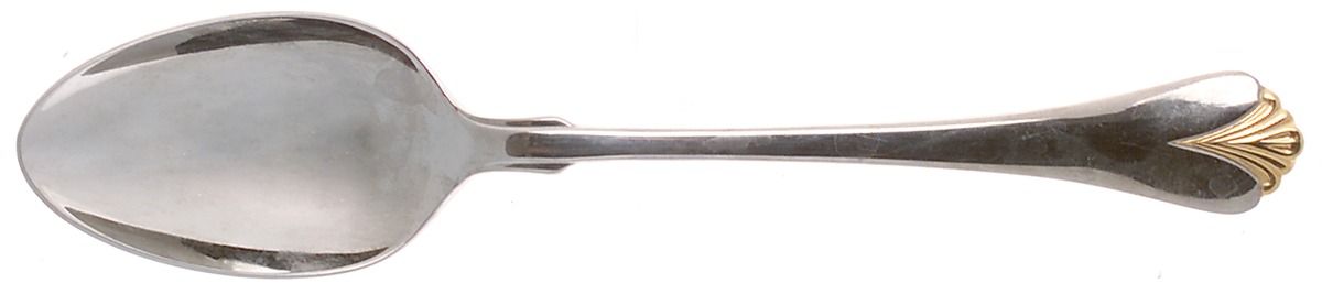 Cara (Stainless, Gold Accent) Tablespoon (Serving Spoon) by Yamazaki-1