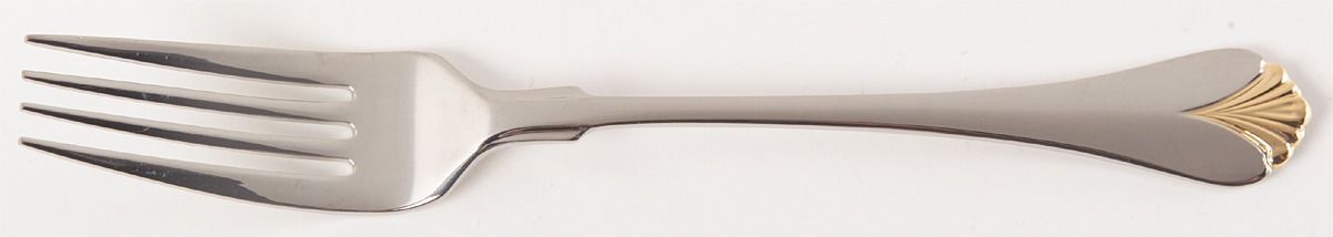 Cara (Stainless, Gold Accent) Individual Salad Fork by Yamazaki-1