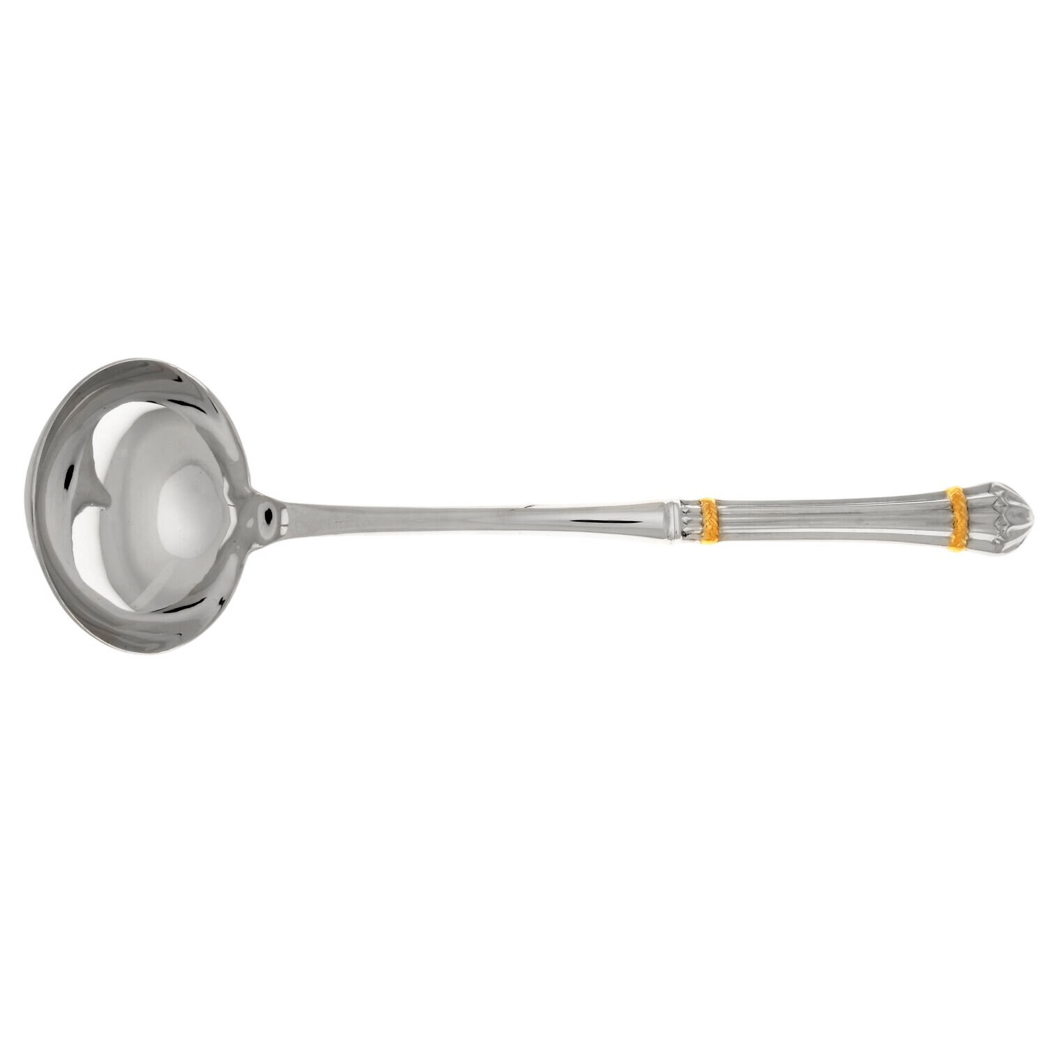 Carouselle-Gold (Stainless, Gold Accent) Soup Ladle with Stainless Bowl HC by Yamazaki-1