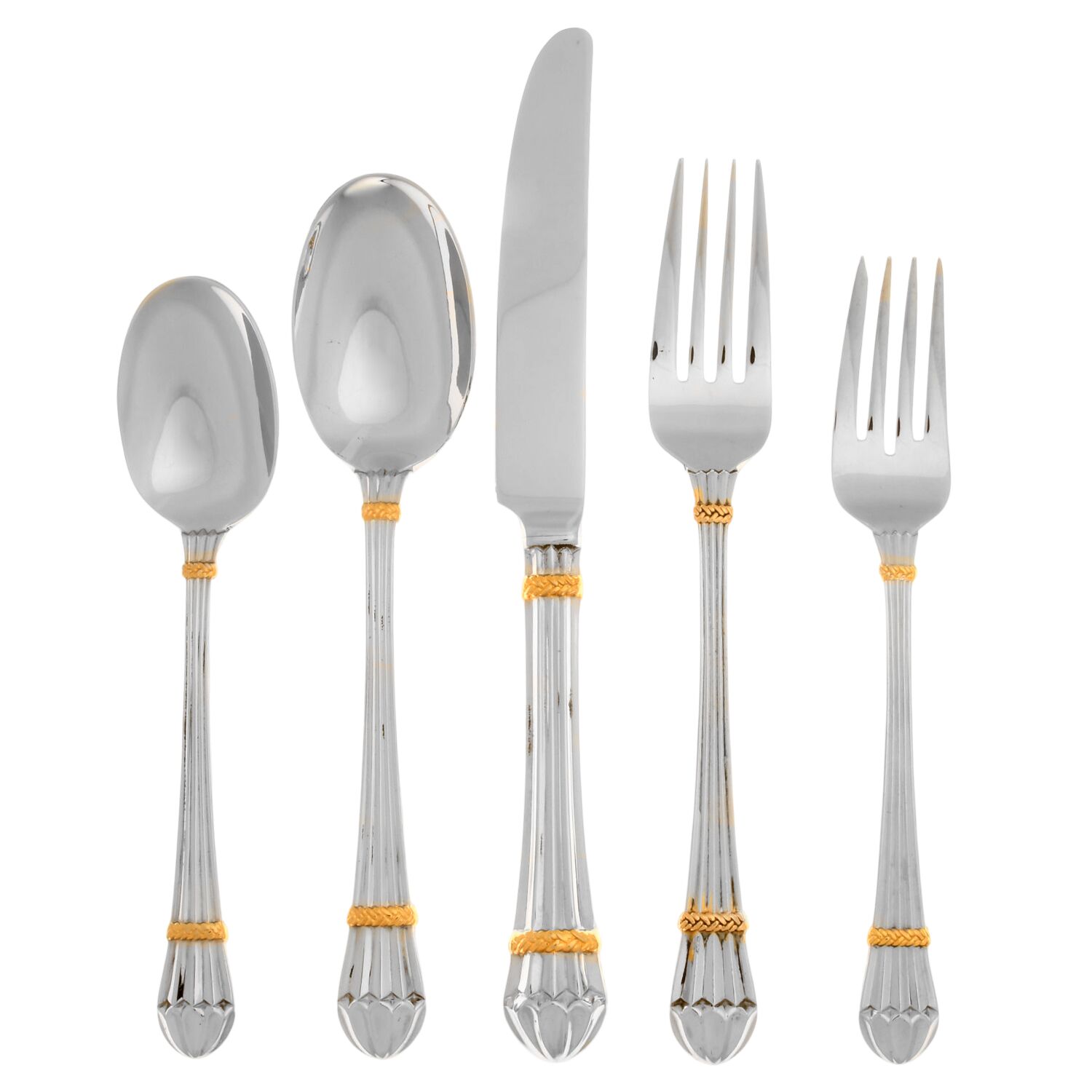 Carouselle-Gold (Stainless, Gold Accent) 5 Piece Place Setting by Yamazaki-1