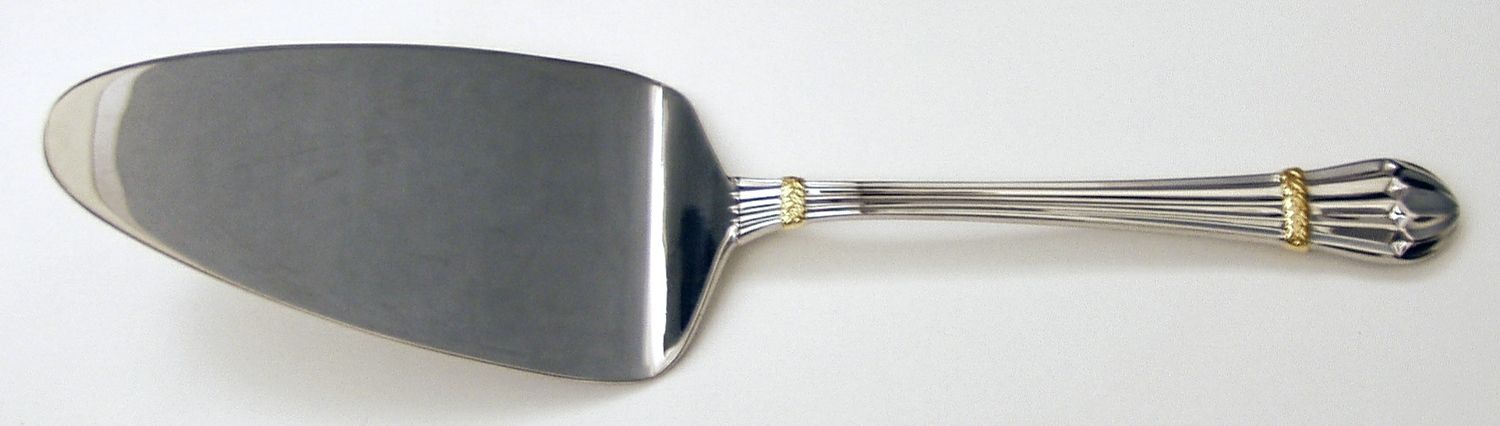 Carouselle-Gold (Stainless, Gold Accent) Solid Pastry Server by Yamazaki-1