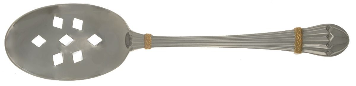Carouselle-Gold Pierced Tablespoon (Serving Spoon) by Yamazaki-1