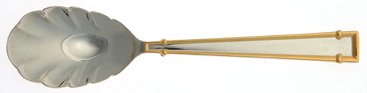 Cartouche (Stainless, Gold Accent) Sugar Shell Spoon by Yamazaki-1