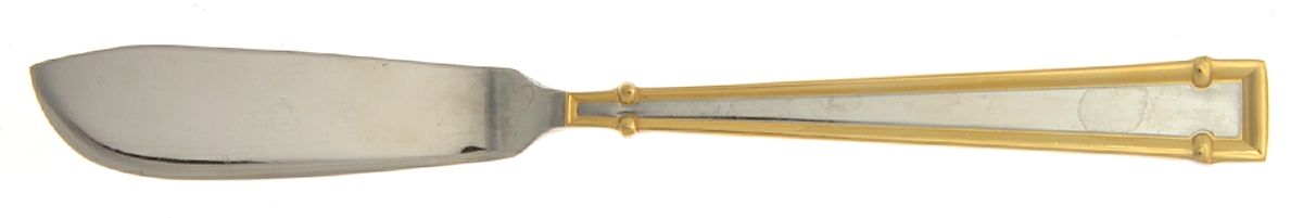 Cartouche (Stainless, Gold Accent) Flat Handle Master Butter Knife by Yamazaki-1