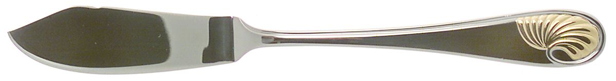 Celine (Stainless, Gold Accent) Flat Handle Master Butter Knife by Yamazaki-1