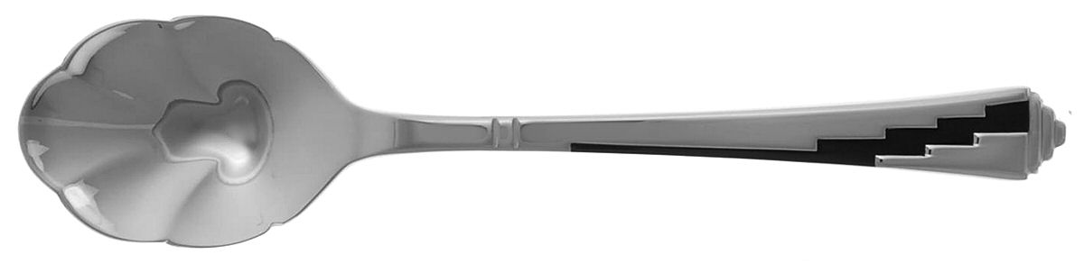 Dakota-Black (Stainless, Black Accent) Sugar Shell Spoon by Yamazaki-1