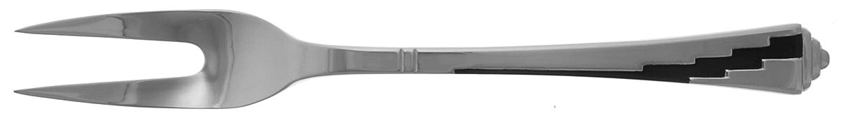 Dakota-Black (Stainless, Black Accent) Large Solid Cold Meat Serving Fork by Yamazaki-1