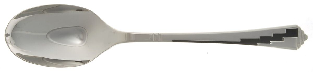 Dakota-Black (Stainless, Black Accent) Tablespoon (Serving Spoon) by Yamazaki-1