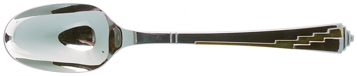 Dakota-Gold Accent (Stainless, Gold Accent) Place/Oval Soup Spoon by Yamazaki-1