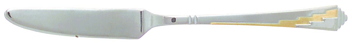 Dakota-Gold Accent (Stainless, Gold Accent) Flat Handle Master Butter Knife by Yamazaki-1