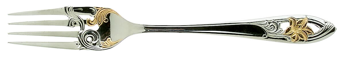 Essence (Stainless, Gold Accent) Individual Salad Fork by Yamazaki-1