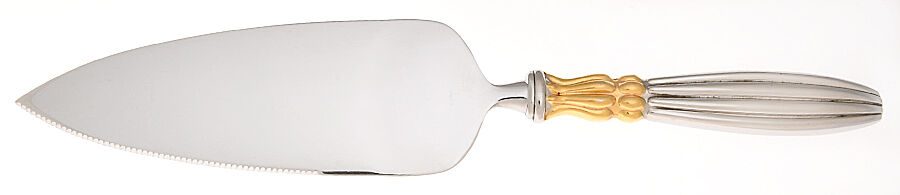 Eternity (Stainless, Gold Accent) Pie Server with Serrated Stainless Blade HC by Yamazaki-1