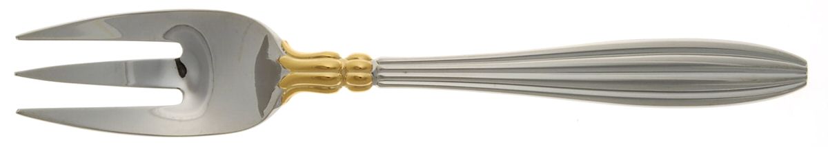 Yamazaki Victoria Gold Accent Salad/Dessert Fork - 18/8 Stainless Steel, Dishwasher Safe