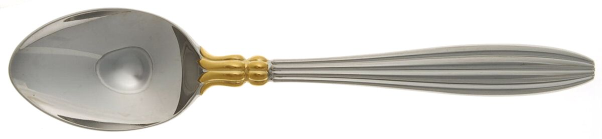 Eternity (Stainless, Gold Accent) Tablespoon (Serving Spoon) by Yamazaki-1