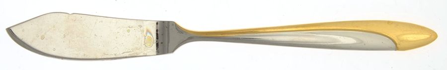 Filar-Gold (Stainless, Gold Accent) Flat Handle Master Butter Knife by Yamazaki-1