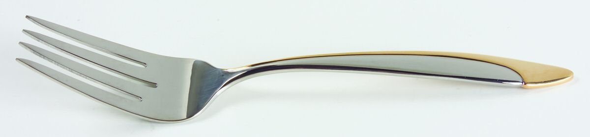 Filar-Gold (Stainless, Gold Accent) Solid Serving Fork by Yamazaki-1