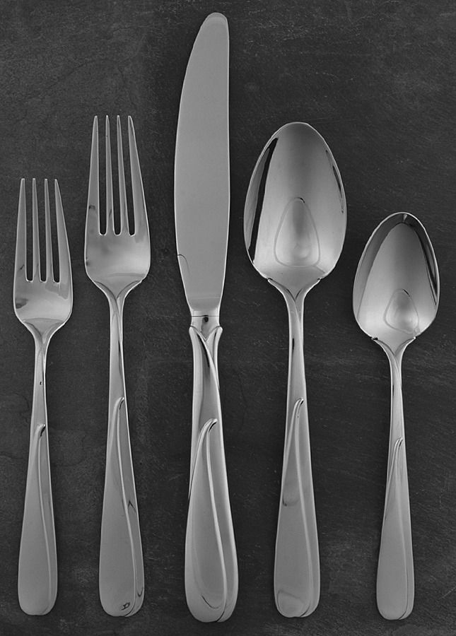 Florian (Stainless-Glossy Finish) 5 Piece Place Setting by Yamazaki-1