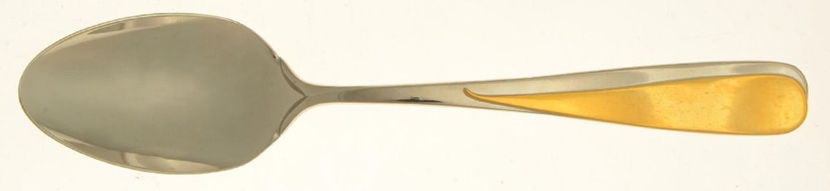 Florian (Stainless-Gold Accent) Tablespoon (Serving Spoon) by Yamazaki-1