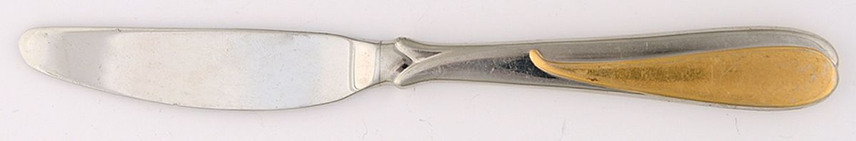 Florian (Stainless-Gold Accent) Hollow Handle Master Butter Knife by Yamazaki-1