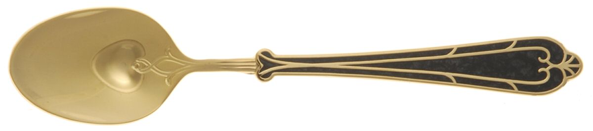 Fortissimo-Black (Gold Electroplate) Demitasse Spoon by Yamazaki-1