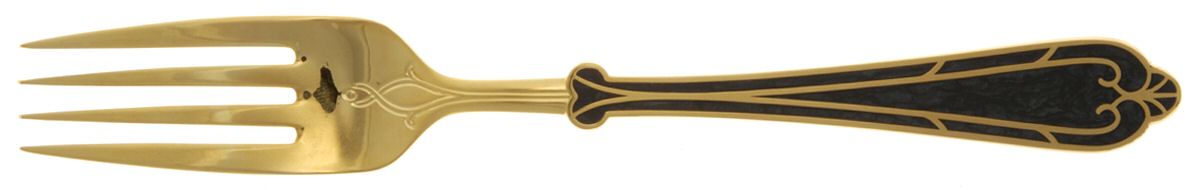 Fortissimo-Black (Gold Electroplate) Individual Salad Fork by Yamazaki-1